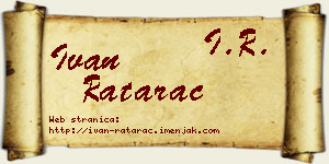 Ivan Ratarac vizit kartica